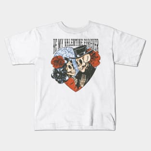 Valentine`s day skeletons Kids T-Shirt